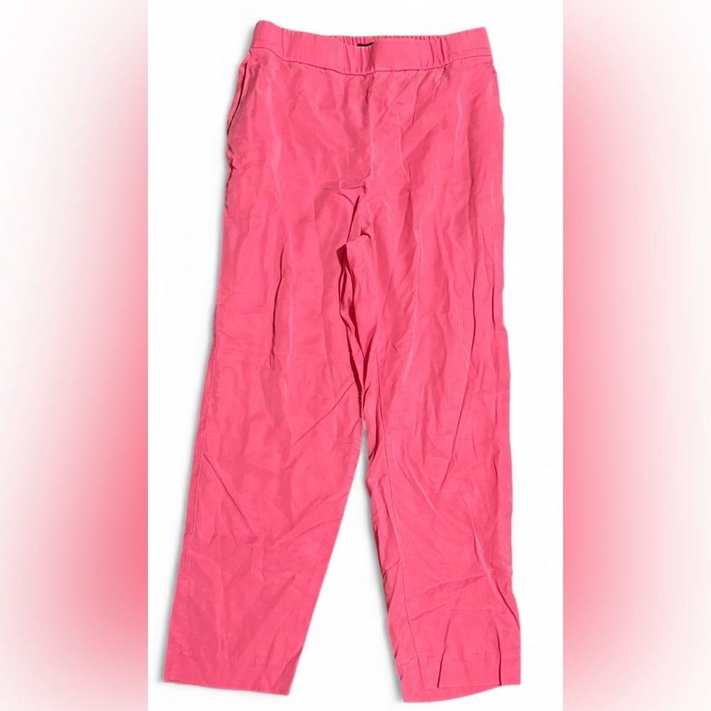 Ann Taylor High Rise Straight Leg Pants Women’s Medium Pink Pull-On Stretch